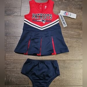 NFL New England Patriots Baby Girls Cheer Uniform Size 12 Months New With Tags